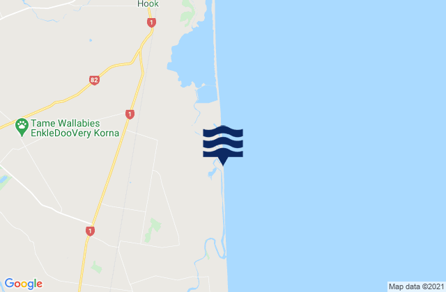 Mappa delle maree di Waimate District, New Zealand