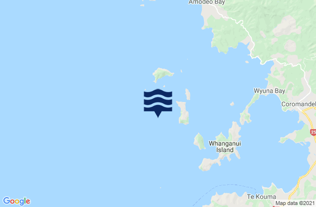 Mappa delle maree di Waimate Island, New Zealand
