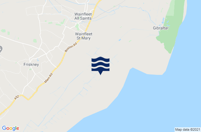 Mappa delle maree di Wainfleet All Saints, United Kingdom