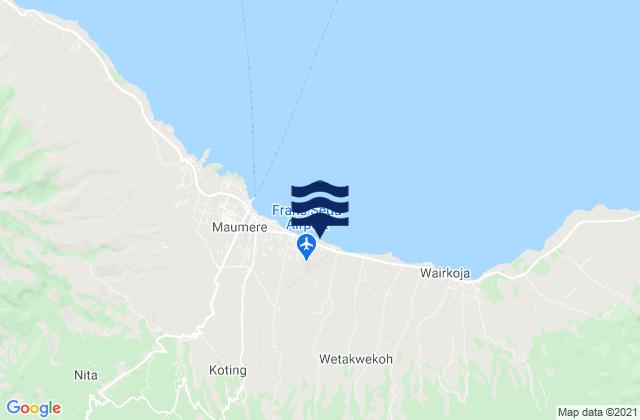 Mappa delle maree di Waioti, Indonesia