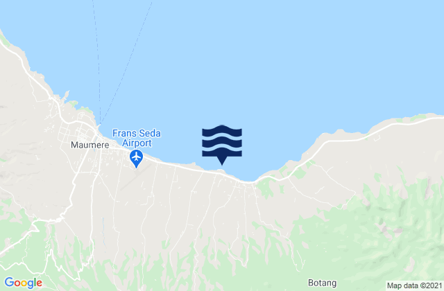 Mappa delle maree di Waipare, Indonesia