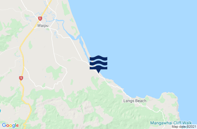Mappa delle maree di Waipu Cove, New Zealand