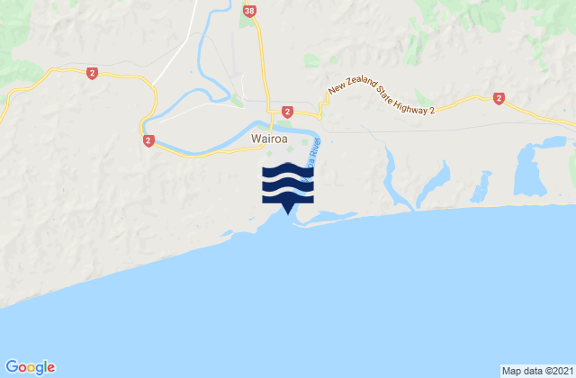 Mappa delle maree di Wairoa River Mouth, New Zealand