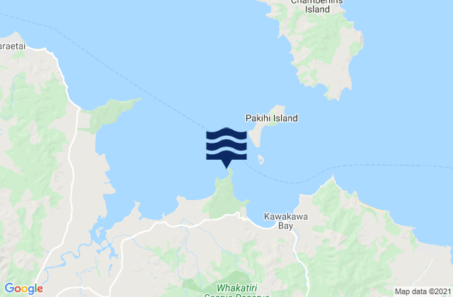 Mappa delle maree di Waitawa Bay, New Zealand