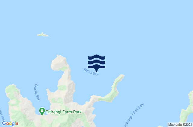 Mappa delle maree di Waitui Bay, New Zealand