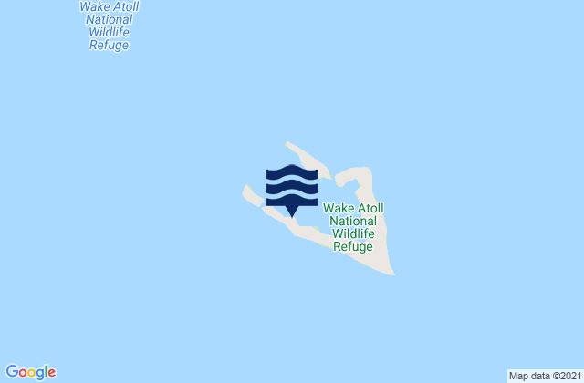 Mappa delle maree di Wake Island (u S ), Micronesia