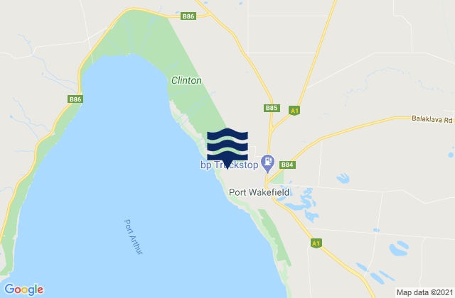 Mappa delle maree di Wakefield, Australia