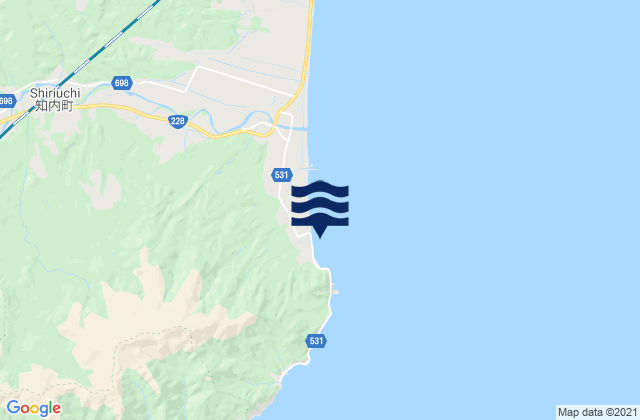 Mappa delle maree di Wakimoto, Japan
