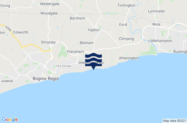 Mappa delle maree di Walberton, United Kingdom