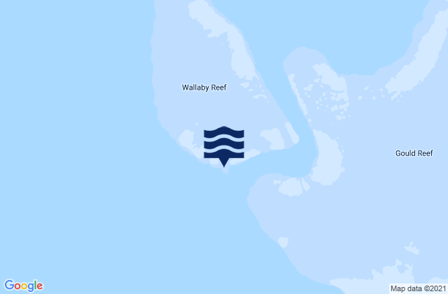 Mappa delle maree di Wallaby Reef, Australia