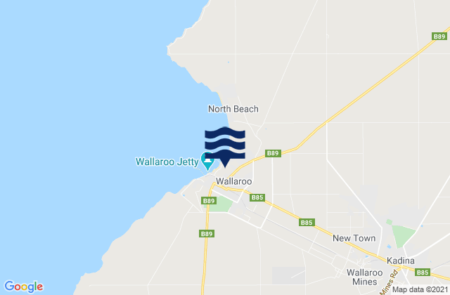 Mappa delle maree di Wallaroo, Australia