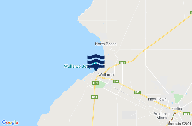 Mappa delle maree di Wallaroo Port, Australia