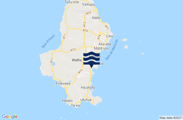 Mappa delle maree di Wallis Islands, Wallis and Futuna