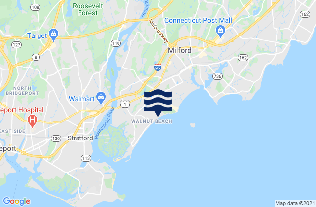 Mappa delle maree di Walnut Public Beach, United States