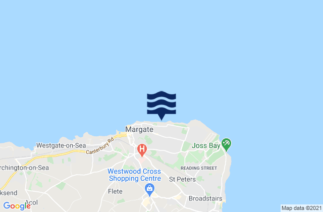 Mappa delle maree di Walpole Bay Beach, United Kingdom
