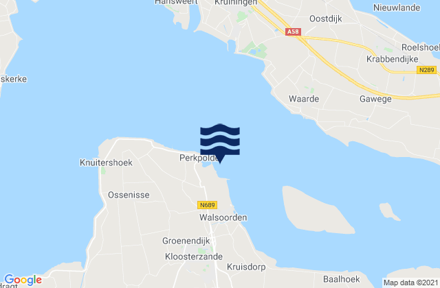Mappa delle maree di Walsoorden, Netherlands
