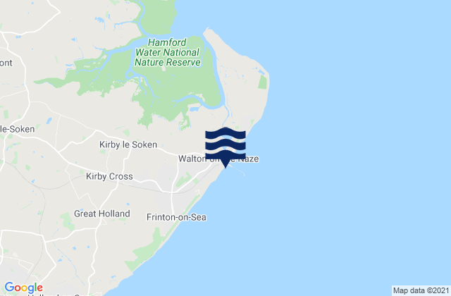 Mappa delle maree di Walton-on-the-Naze, United Kingdom