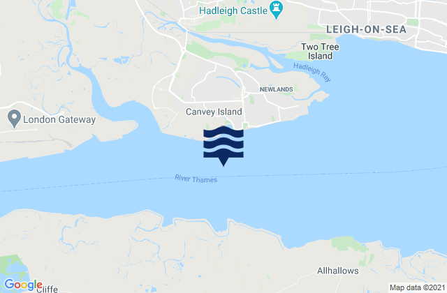 Mappa delle maree di Wansbeck Estuary, United Kingdom