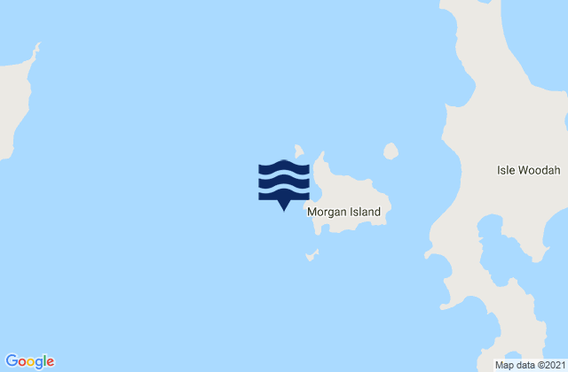 Mappa delle maree di Wappah Island, Australia