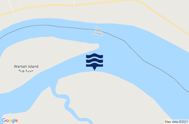 Mappa delle maree di Warbah Island, Iraq