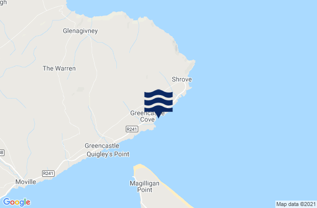 Mappa delle maree di Warren Lighthouse, Ireland