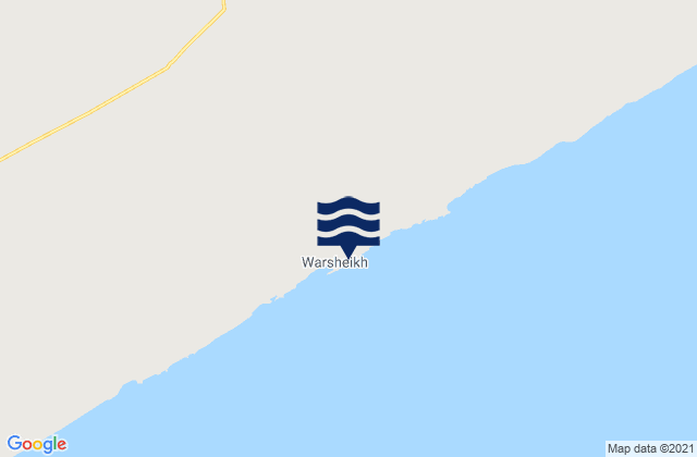 Mappa delle maree di Warsheik, Somalia