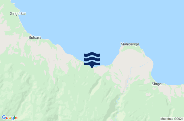 Mappa delle maree di Wasu, Papua New Guinea