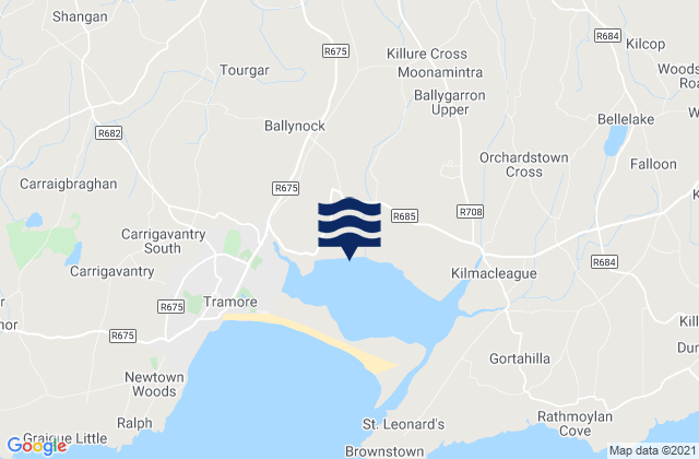 Mappa delle maree di Waterford, Ireland