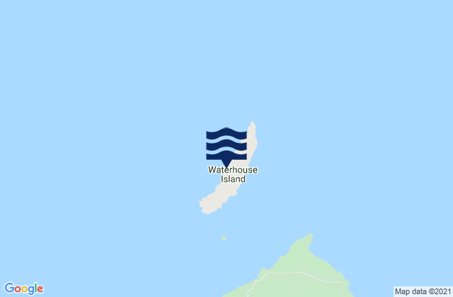 Mappa delle maree di Waterhouse Island, Australia