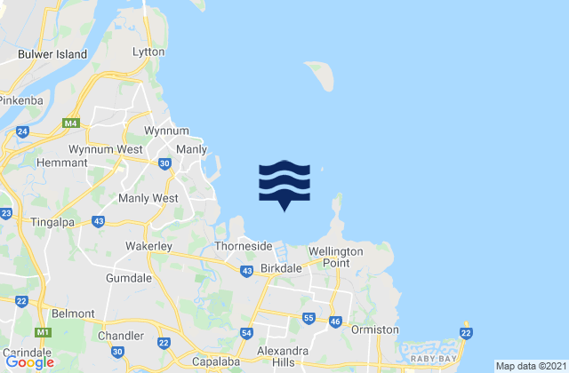 Mappa delle maree di Waterloo Bay, Australia
