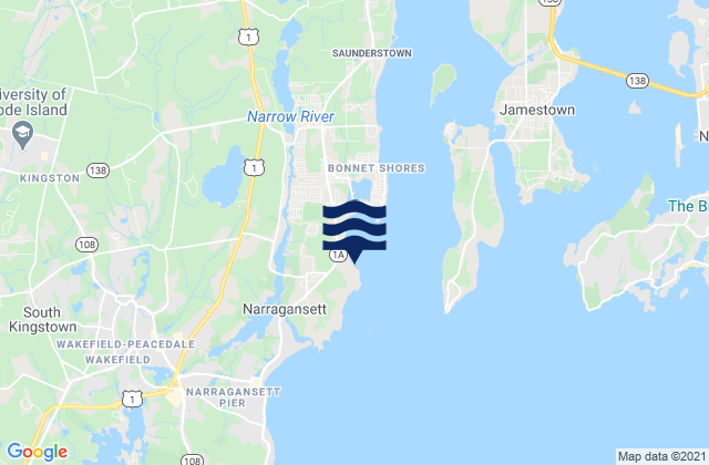 Mappa delle maree di Watson Pier (Boston Neck), United States