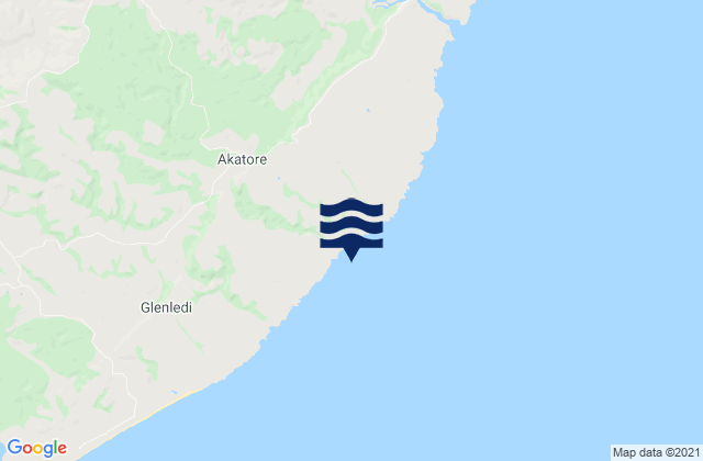 Mappa delle maree di Watsons Beach, New Zealand