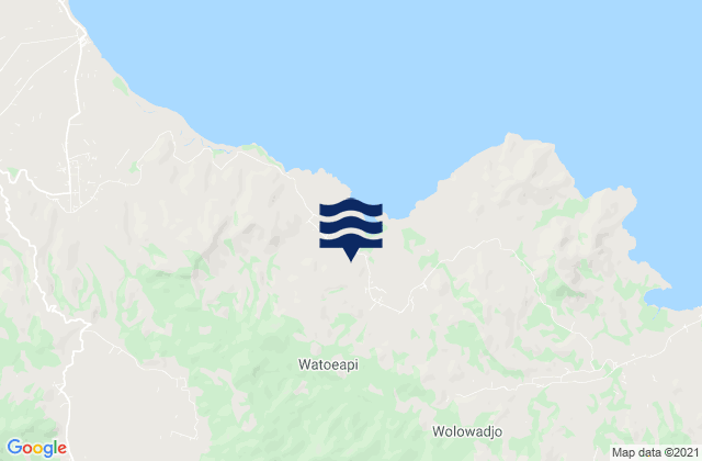 Mappa delle maree di Watuapi, Indonesia