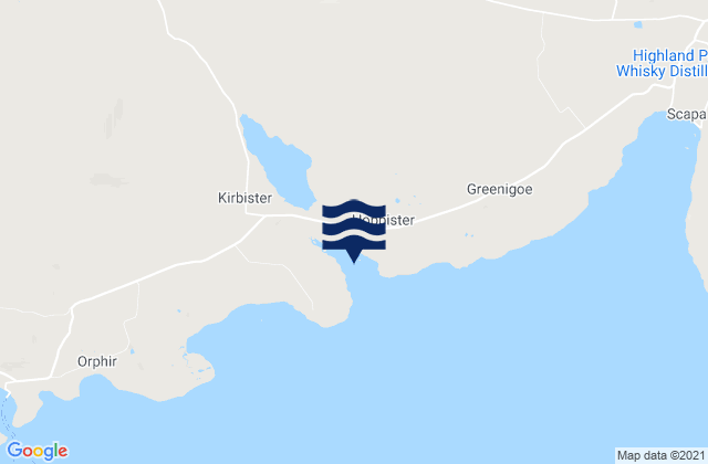 Mappa delle maree di Waulkmill Bay, United Kingdom