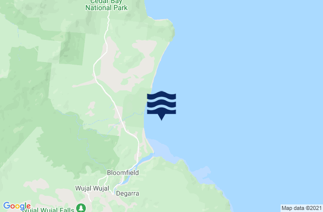 Mappa delle maree di Weary Bay, Australia