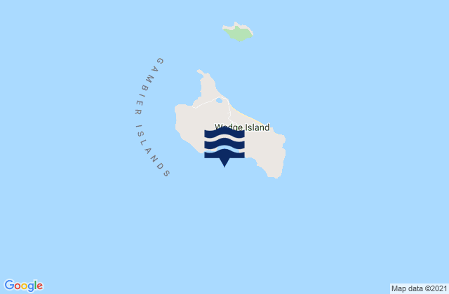 Mappa delle maree di Wedge Island, Australia
