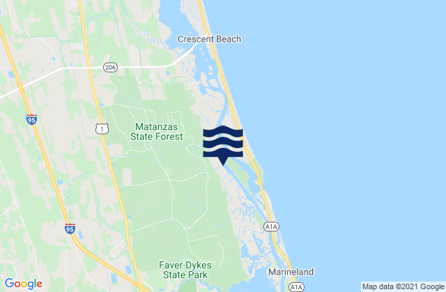 Mappa delle maree di Welaka, United States