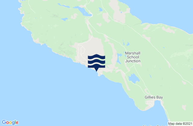 Mappa delle maree di Welcome Bay, Canada