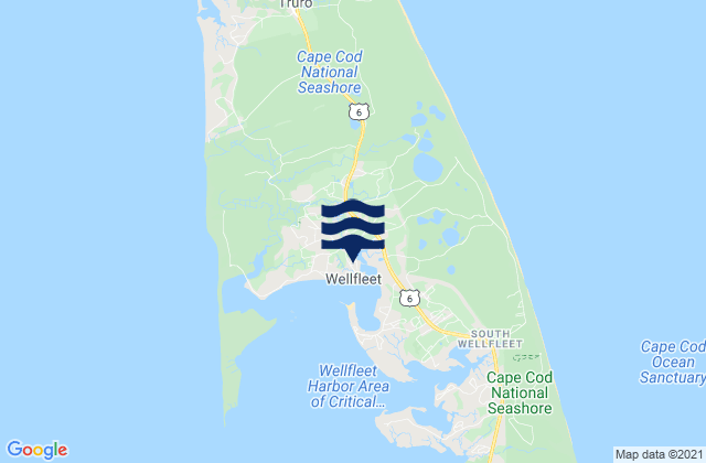 Mappa delle maree di Wellfleet, United States