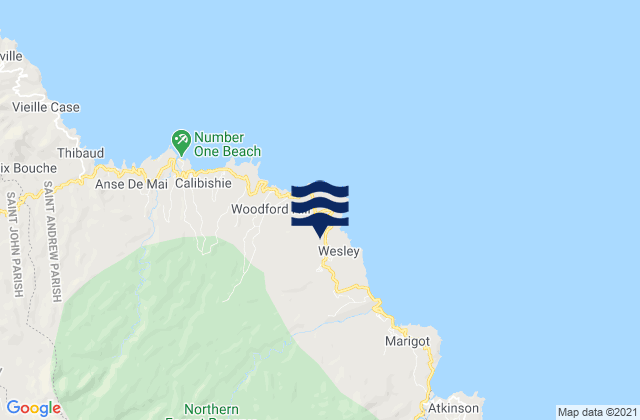 Mappa delle maree di Wesley, Dominica