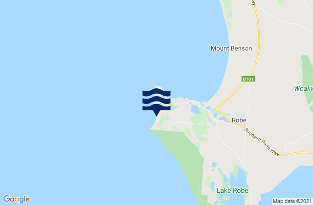 Mappa delle maree di West Beach, Australia