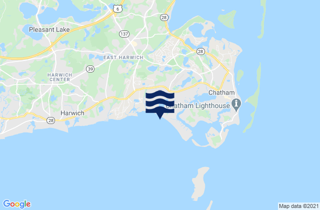 Mappa delle maree di West Chatham, United States