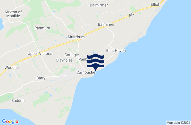 Mappa delle maree di West Haven Beach, United Kingdom