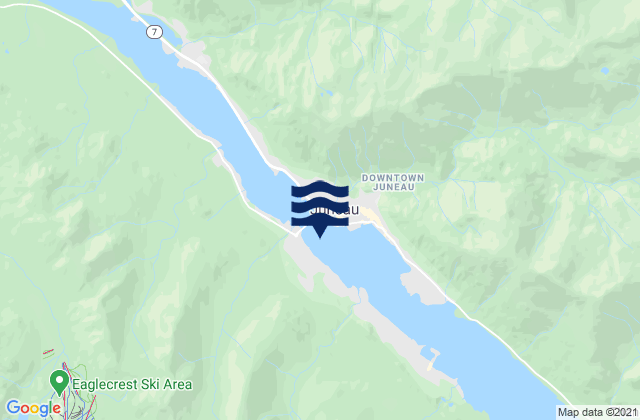 Mappa delle maree di West Juneau NE of, United States