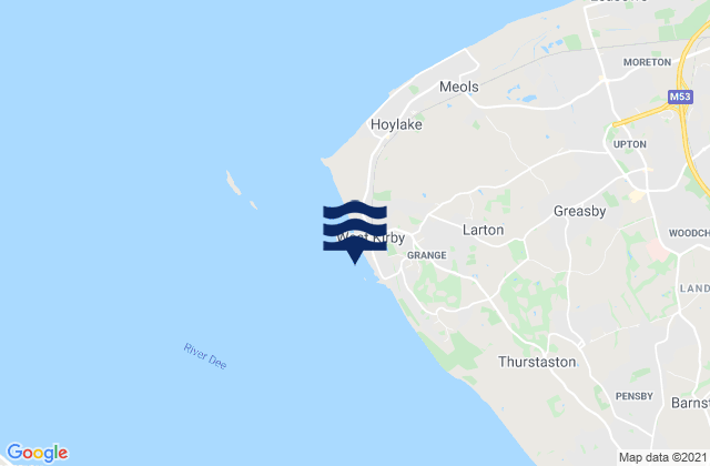 Mappa delle maree di West Kirby, United Kingdom
