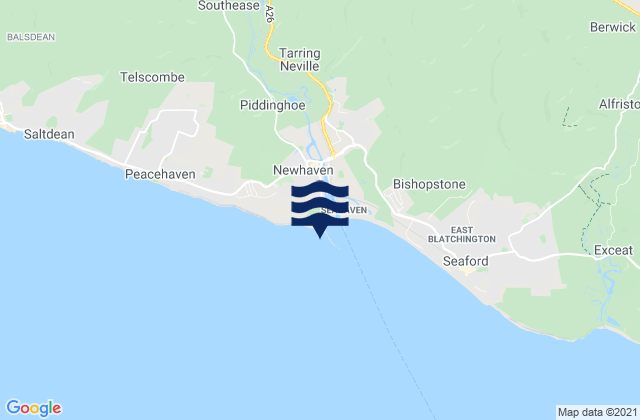 Mappa delle maree di West Quay Beach, United Kingdom
