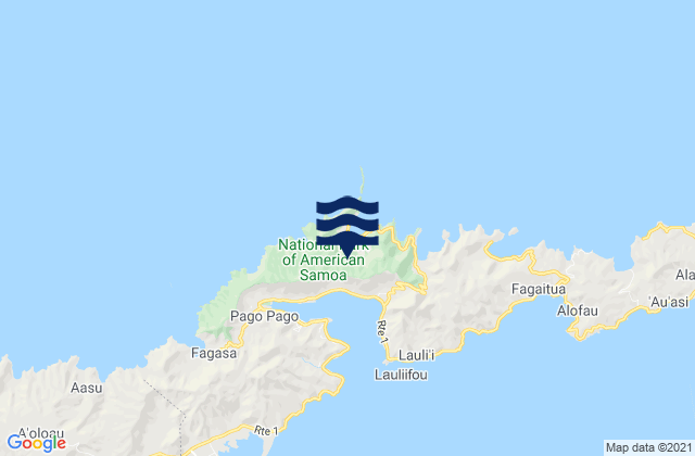Mappa delle maree di West Vaifanua County (historical), American Samoa