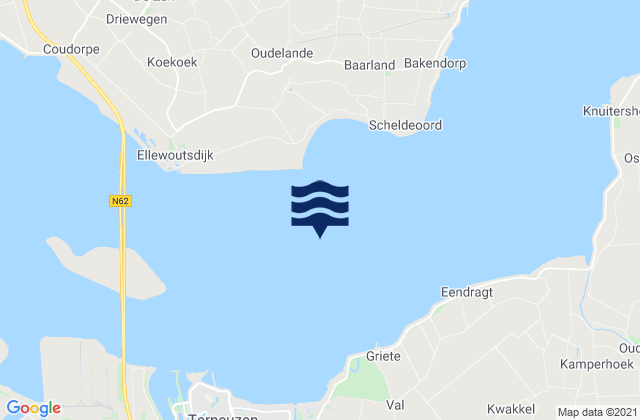 Mappa delle maree di Westerschelde, Netherlands