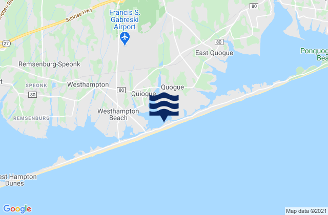 Mappa delle maree di Westhampton Beach, United States
