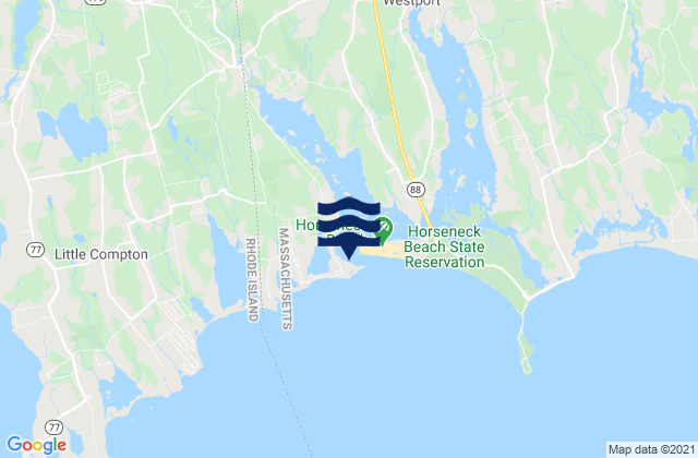 Mappa delle maree di Westport Harbor Entrance, United States